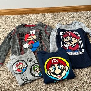 3 pack Mario shirts 2 long sleeve 1 short sleeve